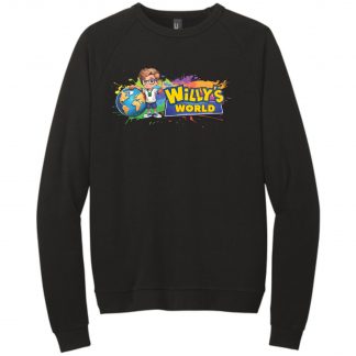 Willy's World Color Splash Logo Black Crewneck Sweatshirt