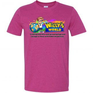 Willy's World Hidden Disability Awareness Antique Heliconia Pink T-Shirt