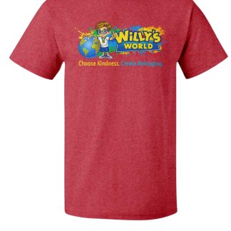 Choose Kindness. Create Belonging. Adult T-Shirt Heather Red