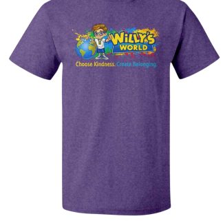Choose Kindness. Create Belonging. Youth Heather Purple